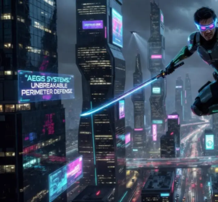 Hoofdvisual van de FLEXGAMEPRO game met futuristische arena en dynamische lichteffecten