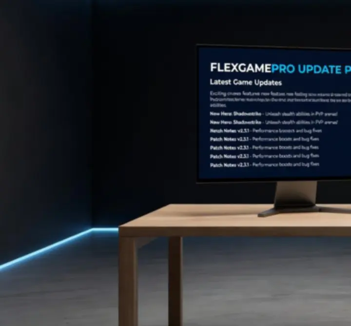 Visuele banner van de laatste FLEXGAMEPRO game update